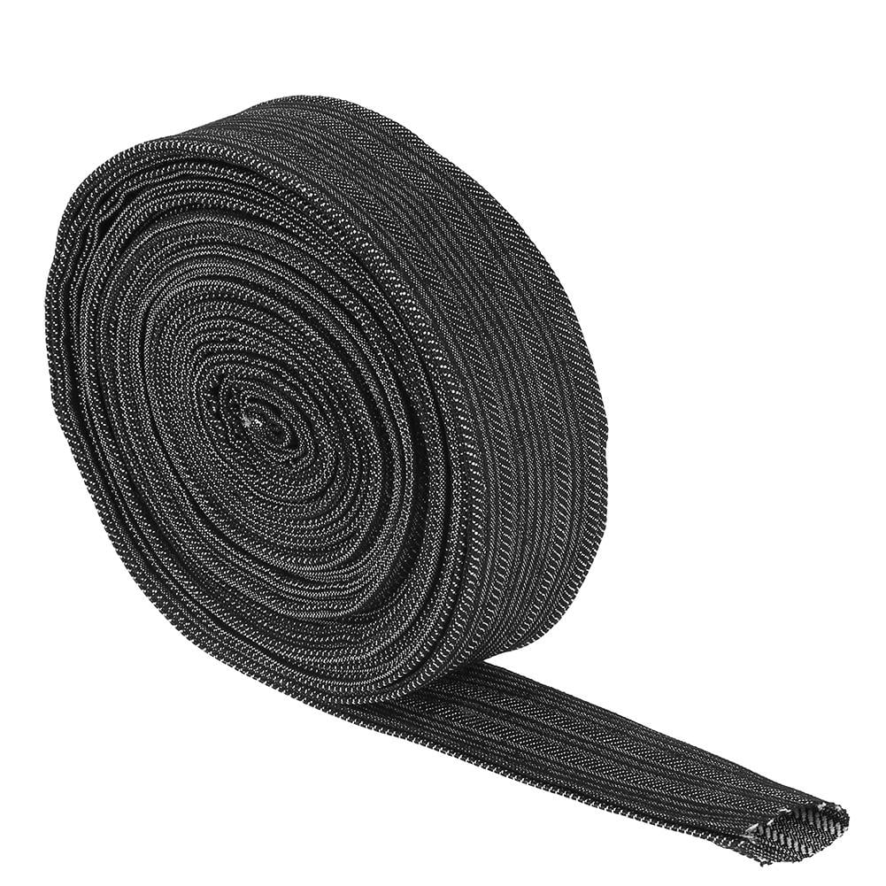 HERCHR Nylon Cable Cover, 7.5m Nylon Protective Sleeve Sheath Cable