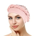 thumbnail image 2 of iHPH7 African Head Wraps for Black Women Turbans for Women with Cancer Turban Headbands for Women Head Scarf for Women's Hair Turban Head Wraps for Women, Pink One Size, 2 of 3