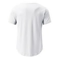thumbnail image 7 of Mens Shirts Summer Men Casual Solid Round V-neck Slim Short-sleeved T-shirt Bottoming Shirt Tops, 7 of 7