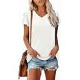 thumbnail image 3 of KISSMODA Womens Summer Special Design Short Sleeve Fashion Casual Lightweight Tee Tops, 3 of 4