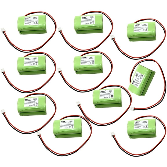 HQRP 10-Pack 4.8V Backup Battery for E-XP2RBW, ANIC1117, D-AA500 Lithonia E-conolight Unitech Systems Replacement