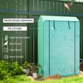 thumbnail image 4 of Outsunny Mini Serre avec Étagères à 3 Niveaux, Porte Enroulable, Vert, 4 of 10