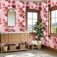 thumbnail image 4 of Pink Peel and Stick Wallpaper Pink Cupcakes Macarons Chocolate Strawberries Soft Spring Wall Mural 23.6in x 9.8ft Self Adhesive Removable Wall Paper Renter Friendly Wallpaper for Girls Bedroom, 4 of 8