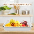thumbnail image 3 of ELAYARD Multifunctional Enamel Storage Tray White Heat Resistant Wear Resistant for Kitchen, 3 of 8