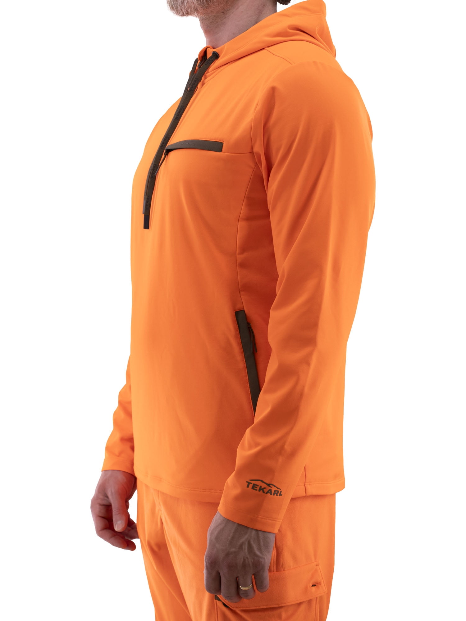 Tekari Men's Axial 1/4 Zip Performance Fleece Hunting Hoodie, S-3XL