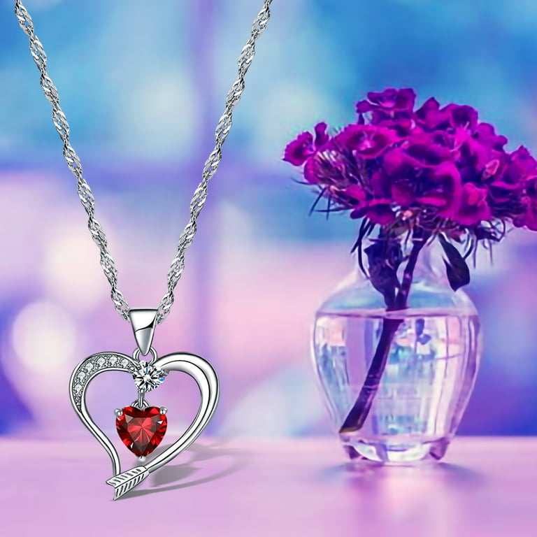 White gold shop birthstone pendant