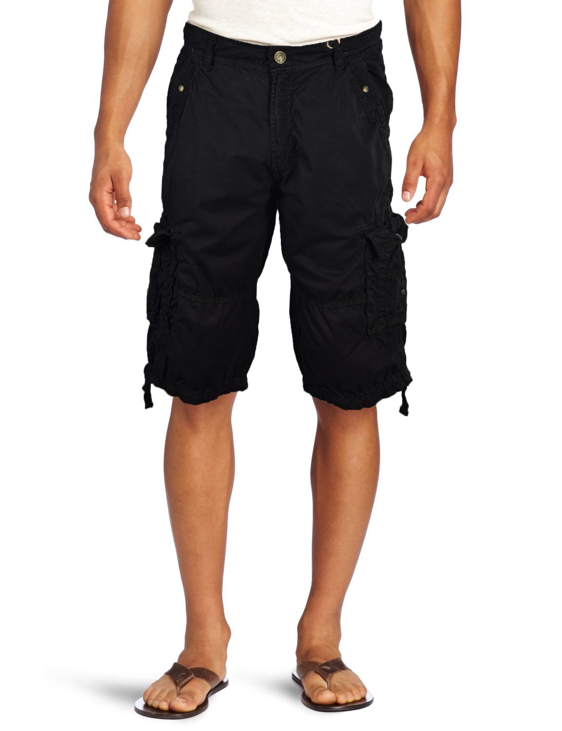 mens cargo shorts with snap pockets
