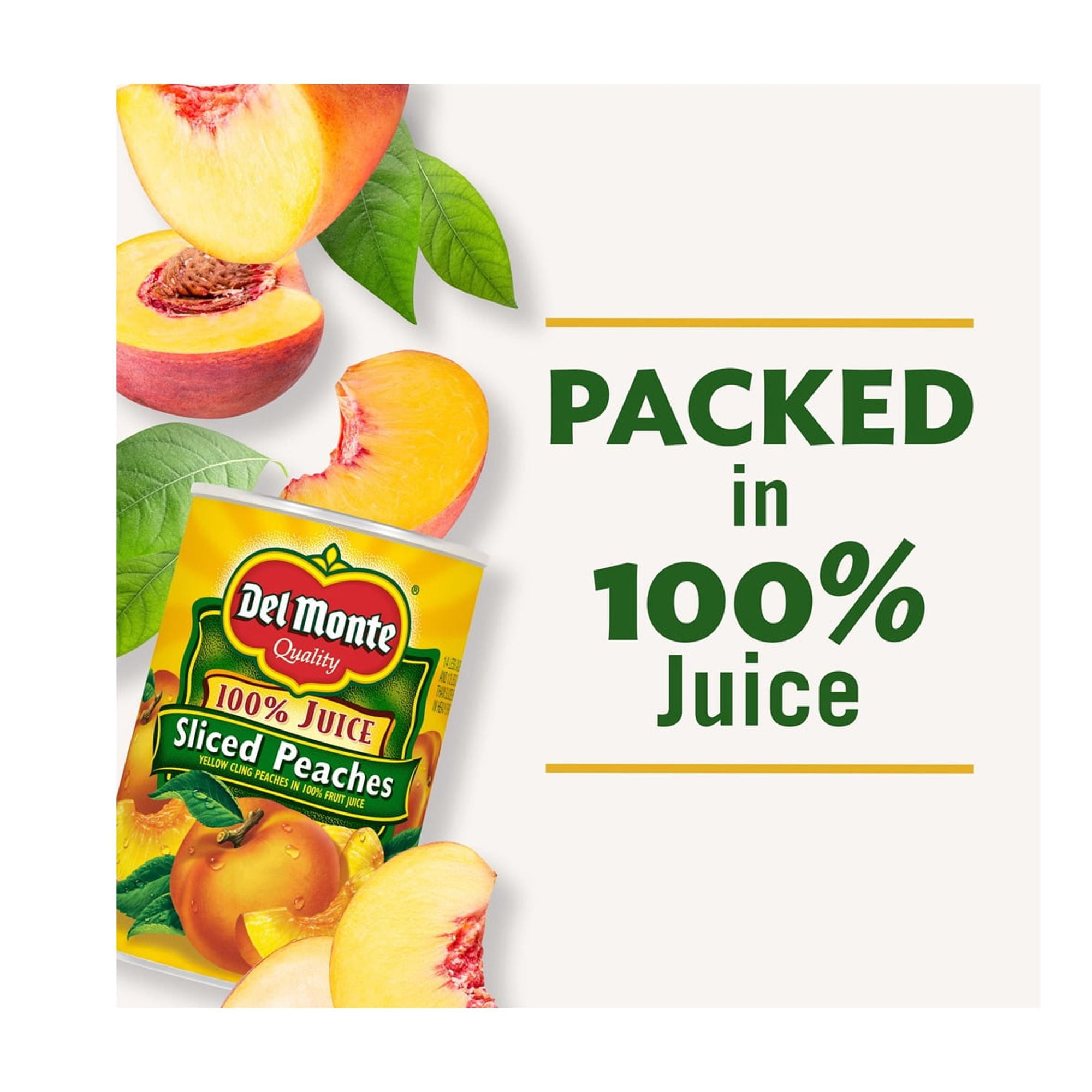 Del Monte Yellow Cling Sliced Peaches (Pack of 8)