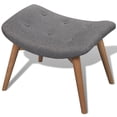 thumbnail image 4 of vidaXL Armchair with Footstool Gray Fabric, 4 of 5