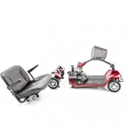 Shoprider - Escape - Portable Travel Scooter - 4-Wheel - Burgundy - PHILLIPS POWER PACKAGE TM - $500 VALUE