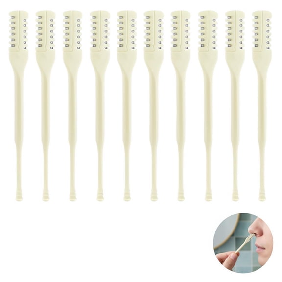10 Pcs Double-Sided Nose Hair Trimmer Spiral Ear Cleaner Set, Staggered Design for Fast Painless Trimming, Multi-Purpose Earwax Remover, Lightweight Personal Grooming Tool for Men Women