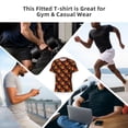 thumbnail image 6 of Bixox Men's Cute Squirrel Printed Short Sleeve Skinny Athletic T-Shirt, 6 of 6