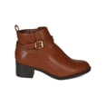 thumbnail image 2 of Breckelles Capital-23 New Women PU Chunky Heel Buckle Riding Ankle Bootie, 2 of 5