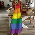 thumbnail image 4 of GayPride Flag Sleeveless Dress party dresses women sexy dress wedding guest dress, 4 of 6