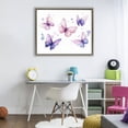 thumbnail image 3 of Stupell Industries Eclectic Blue and Pink Butterflies Brown Floating Frame Canvas Art, 31 x 25, by Creative Studio, 3 of 8