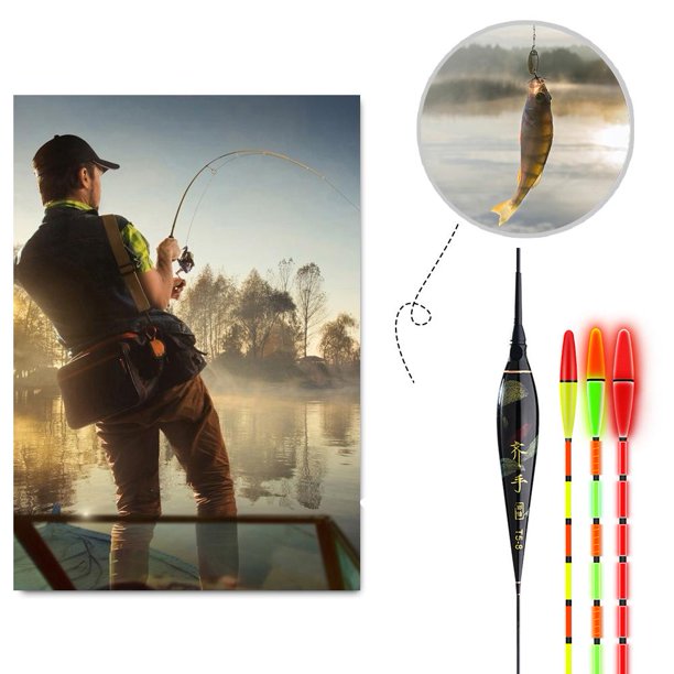 Boya luminosa Mordedura Gancho Pesca Flotabilidad Noche Accesorios Tackle (T5-08)