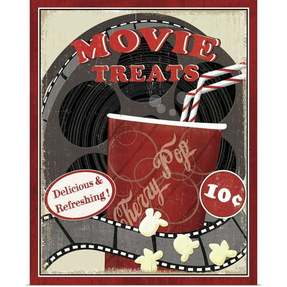 Great BIG Canvas | Rolled Veronique Charron Poster Print entitled At the Movies II