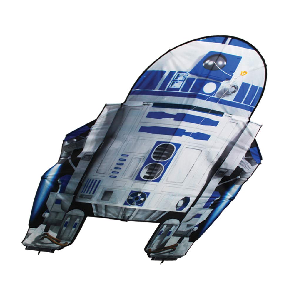 R2D2 48in Nylon Kite With Fiberglass Airframe Star Wars Wind N Sun Brainstorm Kites