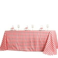 thumbnail image 4 of BalsaCircle 90" x 156" Checkered Tablecloth Wedding Party Table Linens Coral and White, 4 of 6