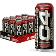 C4U Ultimate Energy WWE Berry Powerbomb, 12 Pack of 16 oz Cans