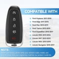 thumbnail image 3 of Easy to Use Smart Proximity Key Fob Replacement Fits for Ford Explorer Edge 2011-2015 Flex Taurus 2013-2019 Expedition 2015-2017 Lincoln MKS MKT MKX Navigator Keyless Entry Remote Control 315 Mhz, 3 of 7