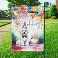 thumbnail image 3 of Happy Birthday to Maltese Kitten Party Balloons Cake Garden Flag 12x18in Double Sided Maltese Dog Lover Gifts Idea Outdoor Decor - 00027, 3 of 5