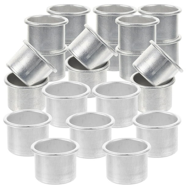 25 uds. Insertos de vela de Metal, portavelas, taza, vasos de vela de Metal de aluminio, accesorios para velas