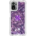 thumbnail image 2 of Case for Xiaomi Redmi Note 10 4G (Not 5G)/Redmi Note 10S with Creativity Clear Quicksand Glitter Flowing Floating Soft w/Stand Bling Diamond Sparkle Phone Case for Redmi Note 10S  Purple, 2 of 14