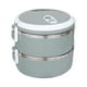 thumbnail image 1 of Insulated Lunch Box Stainless Steel Food Container Hot Cold Leak Proof Bento Box for Adults Office Work Picnic Outdoor Camping Hiking Double Layer Meal Prep Storage, 1 of 2