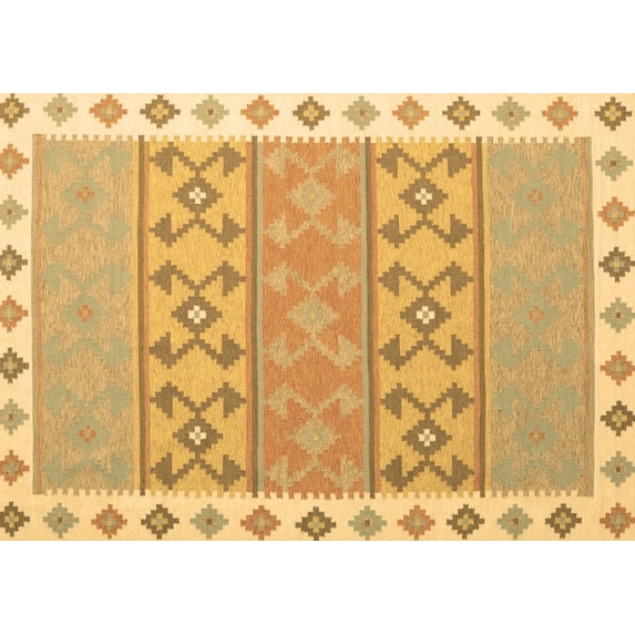 Ahgly Company Indoor Rectangle Southwestern Brown Country Area Rugs, 8' x 10'