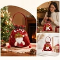 thumbnail image 5 of Festive Gift Bags Reusable Drawstring Gift Sacks with Handle Santa Holiday Xmas Party Favor Wrapping Bags for Candy Cookies Small Toys Stocking Stuffers, Set of 1, Cloth, 5 of 7