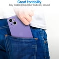 thumbnail image 5 of JETech Ultra Slim (0.35mm Thin) Case for iPhone 13, 6.1-Inch, Camera Lens Cover Full Protection, Lightweight, Matte Finish PP Hard Minimalist Case, Support Wireless Charging (Purple), 5 of 7
