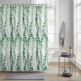thumbnail image 3 of Green Eucalyptus Leaf Shower Curtain, Vintage Watercolor Eucalyptus Leaves Waterproof Shower Curtain Set with 12 Hooks Lightweight Bath Curtains Fabric Bathroom Decor 36x72 Inches, 3 of 9