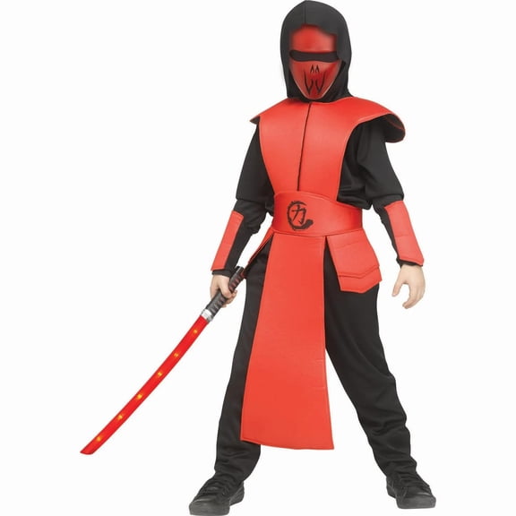 Fun World Boys' Ninja Guard Costume - Size 4-6 - Red