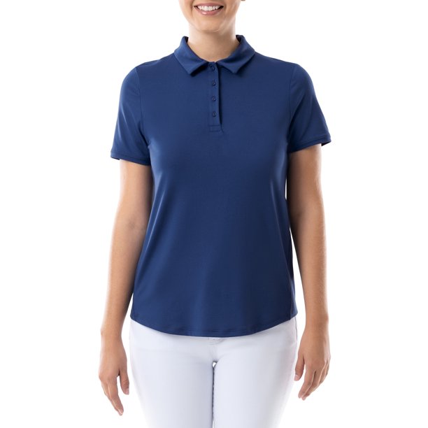 Athletic Works Women's Active ShortSleeve Polo Shirt