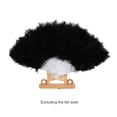 thumbnail image 4 of Inteprter Abanico de plumas decoración artesanía fiesta adorno de cosplay abanicos decorativos actuación de baile accesorio boda adulto Artesanía Negro, 4 of 6