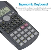 Helect 2-Line Engineering Scientific Calculator, Suitable for School and Business, Black