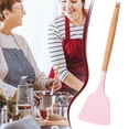 thumbnail image 6 of MOPOOR Silicone Wok Spatula Turner with Heat Resistant Wooden Handle, Kitchen Utensil Cooking Shovel Scoop Ladle for Scooping, Flipping, Stirring, Durable BPA-free Nonstick Cooking, 6 of 9