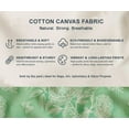 thumbnail image 5 of Soimoi Cotton Canvas | 56" Wide, Sold by 3 Yard | Floral Pattern - Green | Durable Medium Weight Fabric for Bags, Curtains, Crafts & Dcor, 5 of 7