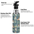 thumbnail image 3 of Yayeee 20oz Insulated Water Bottle Double Wall Stainless Steel with Flip Straw Lid, Blue Cartoon Dog Pattern, 3 of 7