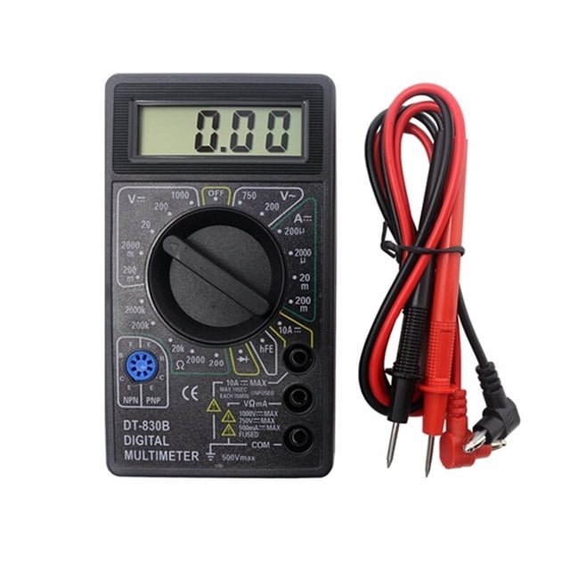 DT830B LCD Display Digital Multimeter Voltmeter Ammeter Ohmmeter DC10V~1000V 10A 750V Tester Test 1Pcs , Readable