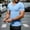 Sky Blue, variant on Bcfgryg Men's V Neck T Shirt Casual Comfortable Breathable Soft Basic Tee For Daily Wear Home Outdoor Hiking Spring Summer Men's T Shirts Brown L