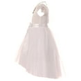 thumbnail image 3 of Big Girls Cap Sleeve Floral Lace Tulle Party First Communion Flower Girl Dress White 10 (2J1K6S7), 3 of 5