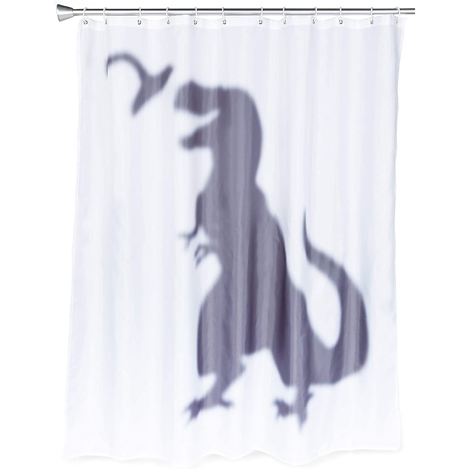 72X72'' Bathroom Shower Curtain Liner Dinosaur skull Fabric Waterproof 12 Hooks 