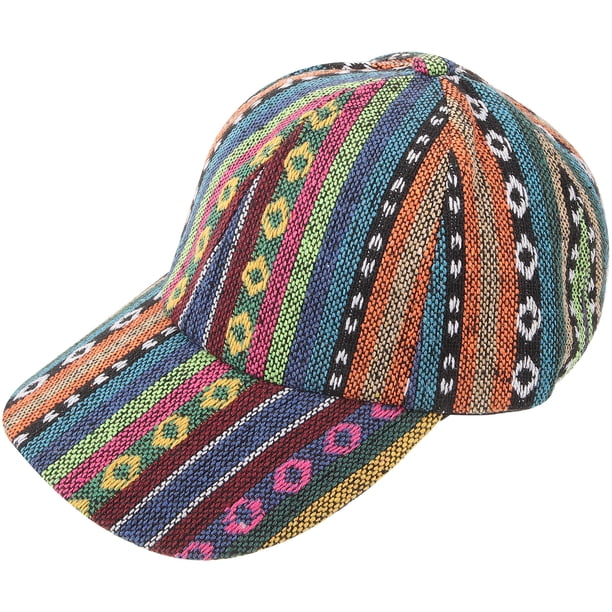 Gorra de béisbol estilo étnico para mujer y hombre, gorra de béisbol unisex con visera decorativa.