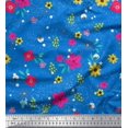 thumbnail image 1 of Soimoi Satin Silk Fabric Artistic Flower Decor Fabric Printed Yard 42 Inch Wide, 1 of 3