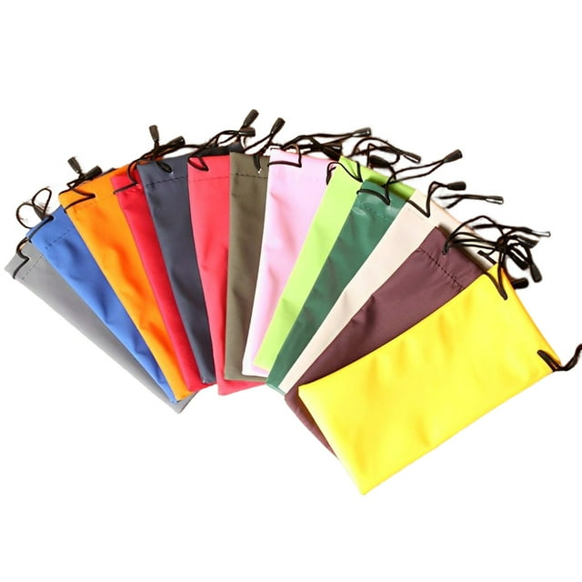 ZheElen 2pcs Soft Glasses Spectacles Drawstring Case Pouch Bag Phone Wallet 1Set