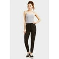 thumbnail image 2 of DailyWear Womens Juniors Lightweight Soft Cotton Jogger Pants Black, Medium, 2 of 4