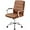 Retro Brown, variant on YEXJ Mid-Back Office Chair with Arms Swivel PU Leather Height Adjustable Office Executive Chair, Pink