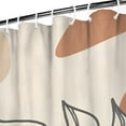 thumbnail image 3 of Brown Boho Line Art Plant Pattern Shower Curtain 72"x72" ,Bathroom Decorative Shower Curtains Set with 12 Hooks,Modern Waterproof Washable Shower Curtain, 3 of 6